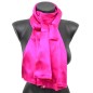 Echarpe en satin de soie rose