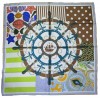 Carré en twill de soie marin vert / écrin