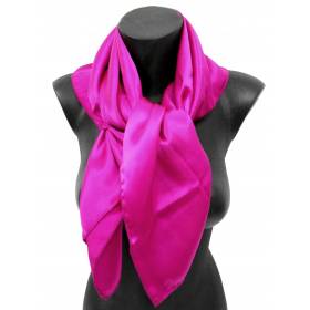 Carré en soie fuchsia 80cm 16môme