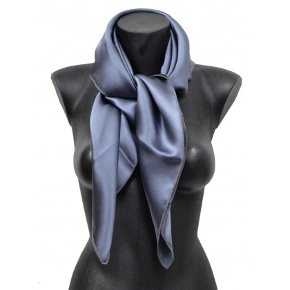 Carré en soie gris 80cm 16môme