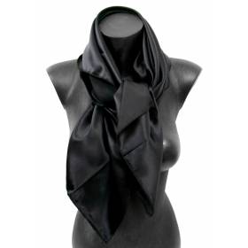 Carré en soie noir 80cm 16môme