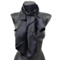 Echarpe en satin de soie noire