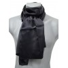 Echarpe en satin de soie noire