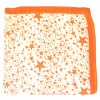 Foulard carré en soie orange à étoiles
