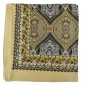 Petit carré en soie paisley beige  - qual. sup