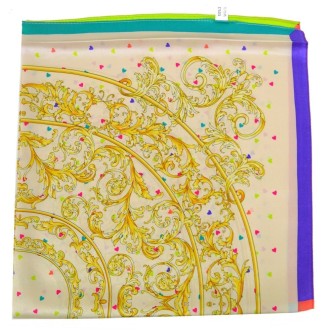 Petit carré en soie multicolore