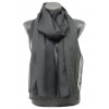 Echarpe en mousseline unie noire