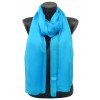 Echarpe en mousseline unie turquoise
