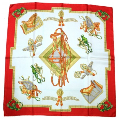Carré en twill de soie cheval