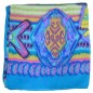 Foulard carré 100 cm ethnic bleu