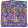 Foulard carré 100 cm imp cachemire lilas