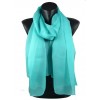 Echarpe en mousseline unie vert opaline