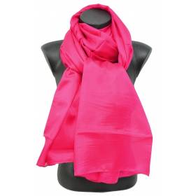 Etole en mousseline de soie rose fuschia