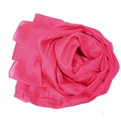 Etole en mousseline de soie rose fuschia