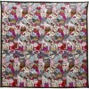 Foulard carré motif tableau multi-chats