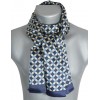 Foulard homme en soie bleu croisillons