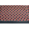 Foulard homme en soie noir et rouge croisillons