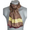 Foulard homme en soie marron et doré
