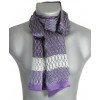 Foulard homme en soie violet et blanc