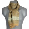 Foulard homme en soie beige et blanc