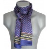 Foulard homme en soie bleu jaune rouge