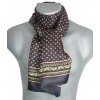 Foulard homme en soie noir jaune rouge
