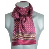 Foulard homme en soie bordeaux jaune bleu
