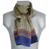 Foulard homme en soie roues bleu