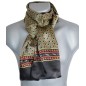 Foulard homme en soie roues noir