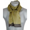 Foulard soie homme pied de poule jaune