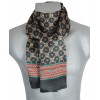 Foulard soie homme étriers noir