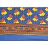 Foulard soie homme bleu motifs géométriques