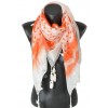 Cheche en soie pois orange