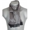 Foulard soie homme noir motifs mailles