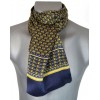 Foulard homme en soie bleu et or chaines