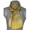 Foulard homme en soie jaune et noir chaines