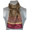 Foulard homme en soie jaune et noir chaines