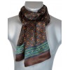 Foulard soie homme étriers marron