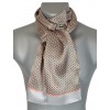 Foulard soie homme petits carrés gris