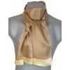 Foulard soie homme petits carrés jaune