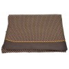 Foulard soie homme petits carrés marron