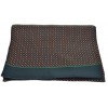 Foulard soie homme petits carrés noir