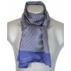 Foulard soie homme maillons bleu