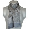 Foulard soie homme maillons gris