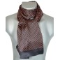 Foulard soie homme pois noir-rose