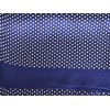 Foulard soie homme pois bleu-blanc