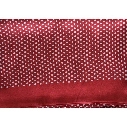 Foulard soie homme pois bordeaux-gris