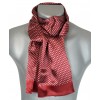 Foulard soie homme pois bordeaux-gris