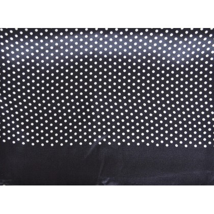 Foulard soie homme pois noir-blanc