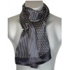 Foulard soie homme pois noir-blanc